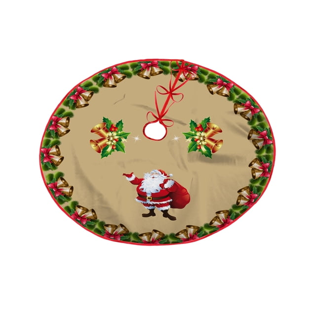 Adornos de Navidad Falda de árbol de Navidad Falda de árbol impresa Decoración de árbol de Navidad para el hogar Wmkox8yii gf8586