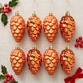 thumbnail image 2 of YingYouFu 8PC Christmas Pinecone Ornaments, Metallic Finish Hanging Pine Cones Baubles for Xmas Tree, Wreath Garland Window Home Holiday Party Winter Decor, 2 of 7