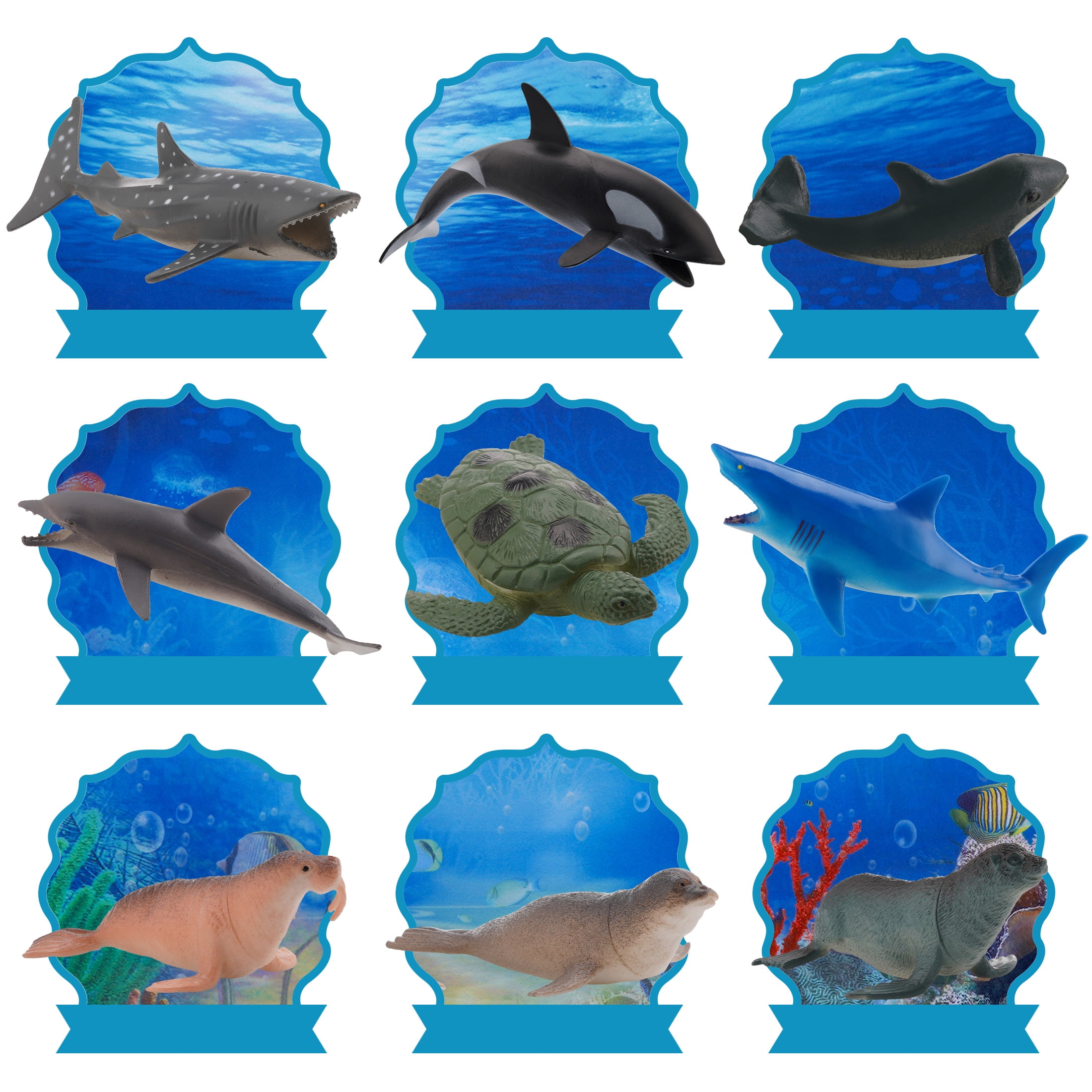 Wisairt Ocean Sea Animal Toys for kids,60 PCS Ocean Play Set with Activity Play Mat,Figure Toys Gift for Boys Girls Toddles Ages 3+