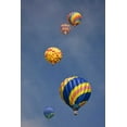 thumbnail image 2 of Grall, Don 11x14 Black Ornate Wood Framed with Double Matting Museum Art Print Titled - CO, Colorado Springs Hot air balloons in morning, 2 of 4