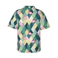thumbnail image 3 of Balery Flamingo Print Men's Hawaiian Shirts Short Sleeve Beach Shirt Relaxed Fit Vacation Button Down Shirts-Medium, 3 of 9