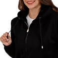 thumbnail image 4 of Sudadera Dama Mujer Cierre Capucha Forrada Borrega Termica, 4 of 4