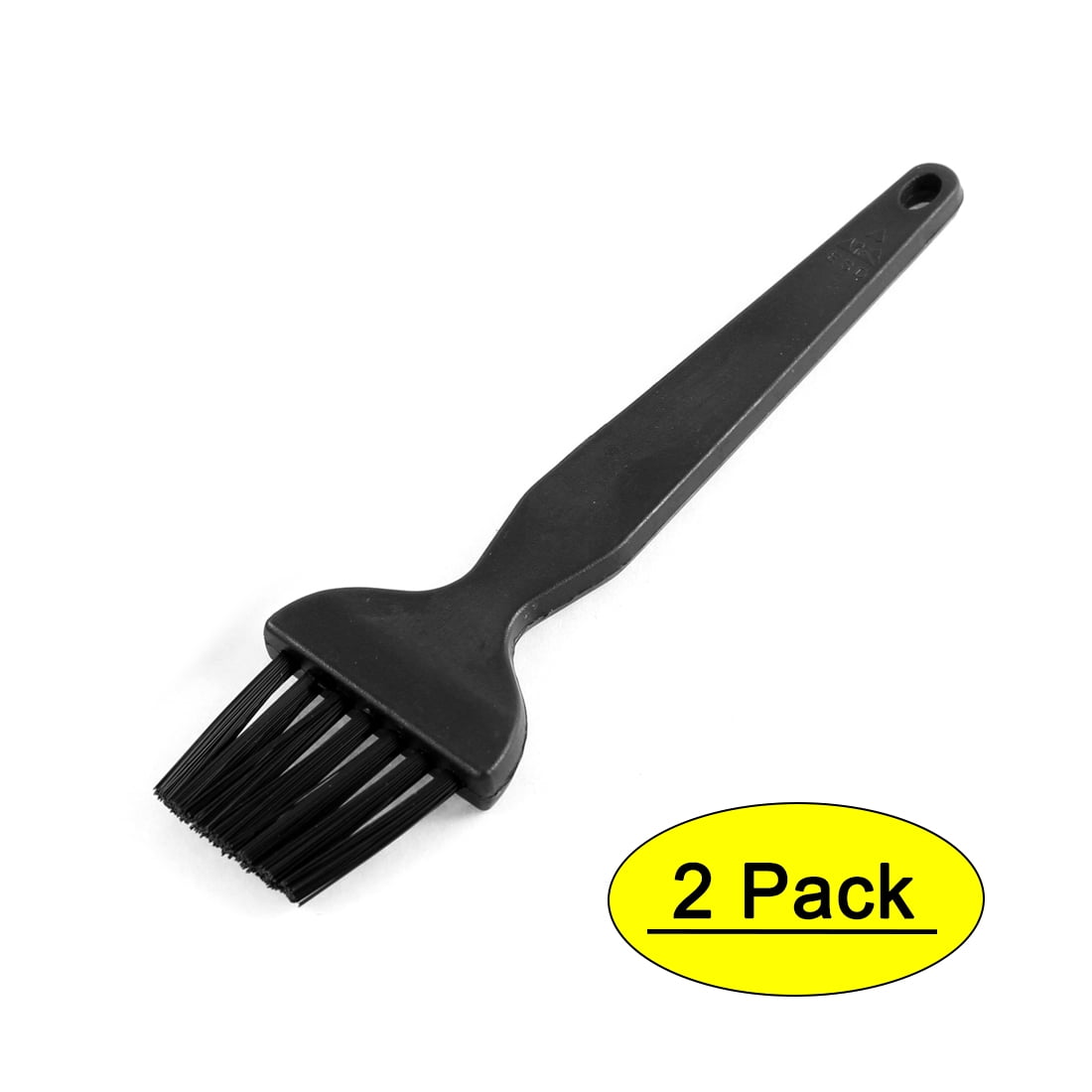 2 Pcs Plastic Flat Handle Anti Static Cleaning Brush Black - Walmart.com