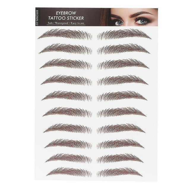 Autocollant de tatouage de sourcils professionnel et imperméable, autocollant de transfert de sourcils pour femmes, BROWN-02
