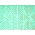 thumbnail image 1 of Ahgly Company Machine Washable Indoor Rectangle Abstract Turquoise Blue Contemporary Area Rugs, 7' x 10', 1 of 4