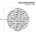 thumbnail image 2 of Honeii Fish Bones print Leather Coaster Set of 4, ideal for safeguarding your furniture from drinks spills and effortless cleanup-Round Shape, 2 of 6