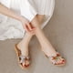 thumbnail image 2 of Amzcrzy Zapatos de mujer,Zapatos de mujer,Zapatillas de mujer, Zapatillas de lino antideslizantes para mujer, zapatos planos con punta abierta para uso en interiores y exteriores, para playa Sandalia, 2 of 6