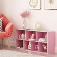 thumbnail image 2 of Pemberly Row Engineered Wood 7-Cube Reversible Open Shelf in White/Pink, 2 of 6
