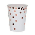 thumbnail image 6 of Disposable Paper Set-White Rose Gold Polka Dot Paper Cups & Plates (Shiny Gold Foil),For Weddings/Parties/Birthdays Safeglitz, 6 of 9