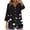 Black1, variant on Danhjin Print Button Down Shirts for Women 3/4 Sleeve Loose Fashion Shirts Casual Going out Fall Summer Spring Tops
