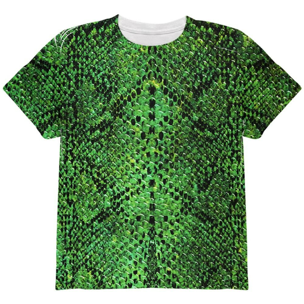 Halloween Green Snake Snakeskin Costume All Over Youth T Shirt ...