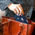 thumbnail image 6 of PU Leather Zipper Card Case Credit Card Holder Small Wallets Cats in Space Suits, 6 of 7