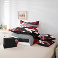 thumbnail image 6 of Manfei Gray Black Stripes 7-Piece Twin Bedding Sets,Abstract Geometric Lines Bedding Comforter Set,Minimalist Stripe Sheet Sets For Girls Kids,Microfiber Bedroom Decor Reversible, 6 of 8