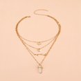 thumbnail image 3 of Filles Femmes Collier multicouche: Collier de clavicule Pendentif Faux Crystal Collier, 3 of 10