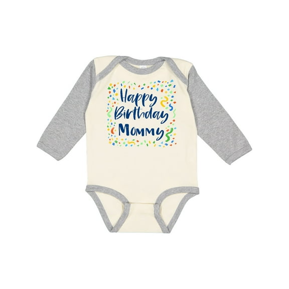 Inktastic Happy Birthday Mommy Boys or Girls Long Sleeve Baby Bodysuit