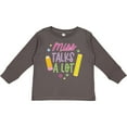 thumbnail image 3 of Inktastic Back To School Miss Talks a Lot Girls Long Sleeve Toddler T-Shirt, 3 of 5