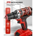 thumbnail image 3 of ZEN Drill, 21V Cordless Drill with Dual 2.0Ah Power Pack and Charger, Electric Power Drills Set, 3/8 Inch Chuck, 25+1 Torque, 2 Speed 29 Accessories Tool for DIY, Gifts, 3 of 14