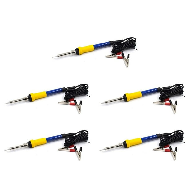 5X Soldador Portátil de 12 V CC, Batería de Coche de Bajo Voltaje, Herramientas de Reparación de Retrabajo de Soldadura de 60 W con Cilp