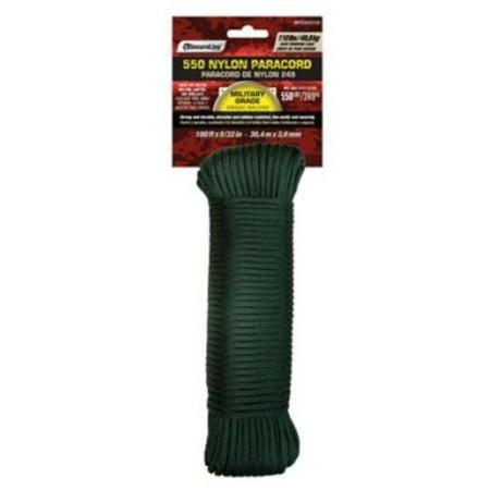 

SecureLine Secure Line NPC5503210G Nylon Paracord Green 5/32 x 100