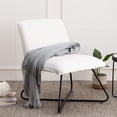 thumbnail image 3 of Dycanpo Modern Accent Chair, 5 Positions Recline Waterproof Living Room Chairs, 17″High, White, 3 of 9