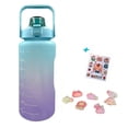 thumbnail image 1 of Adhesivo motivacional para botella de agua, 2 litros, turquesa degradado, 1 of 1