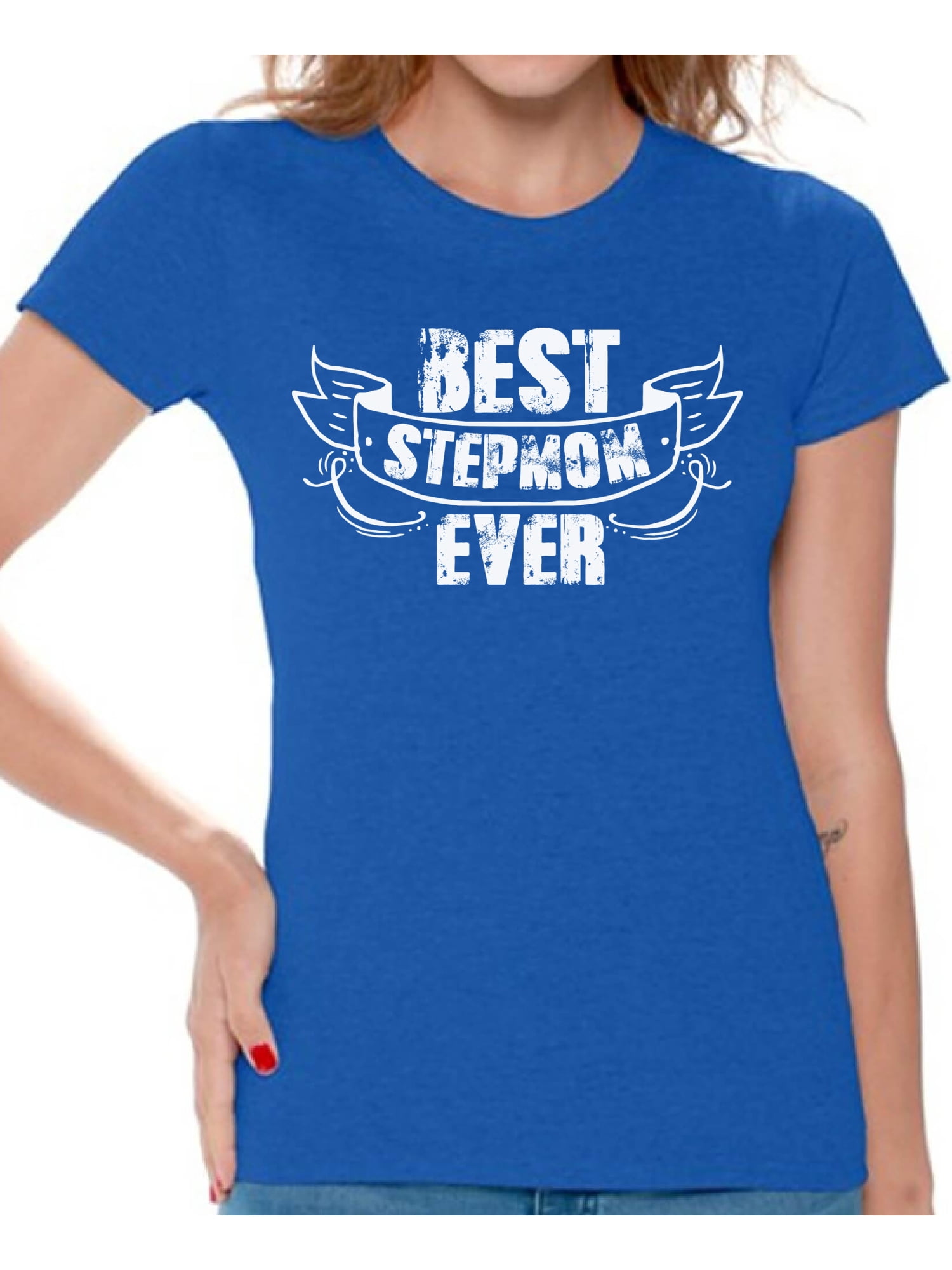 Awkward Styles Best Stepmom Ever T Shirts for Women Cute Step Mom