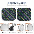 thumbnail image 5 of Kdxio Mardi Gras Strings Of Beads Print 2-Piece Sun Shade Front Windshield - Foldable Car Front Window Sunshades For Most Sedans Suv Truck, 5 of 6