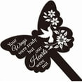 thumbnail image 2 of Butterfly Shaped Hummingbird Flowers Garden Stake Memorial Remembrance Plaque Stake for Cemetery Acrylic Grave Stake Waterproof Sympathy Garden Stake for Yard Grave Cemetery, 2 of 9