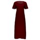 thumbnail image 5 of Gibobby Vestido Causal para Mujer de Verano Vestido largo dividido con bolsillo informal a la moda de color sólido con cuello en V para mujer(Rojo,XL), 5 of 5