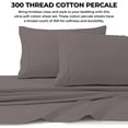 300 Thread Count Cotton Percale Solid Extra Deep Pocket Sheet Set Queen