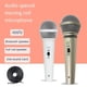 thumbnail image 5 of Micrófono con Cable dinámico JINMJMXG para escenario de canto karaoke en casa color Champán, 5 of 5
