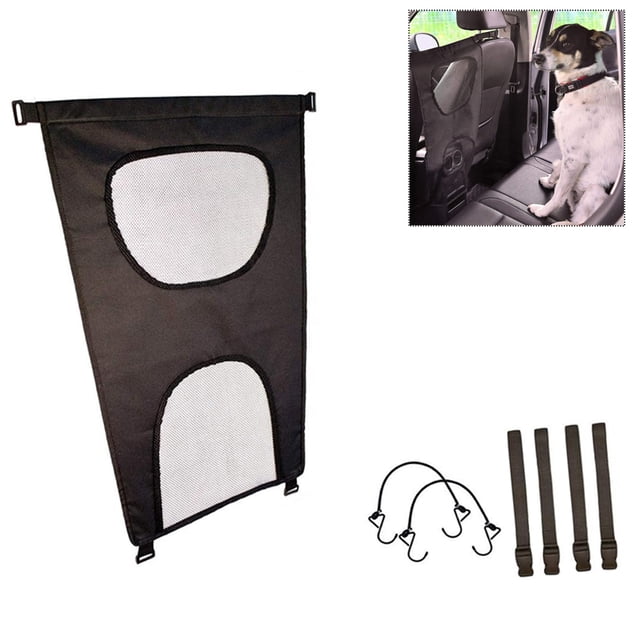 Suministros para coche para mascotas, barrera para perros en el asiento trasero del coche, red de aislamiento para mascotas