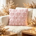 thumbnail image 6 of Yeciiwht Christmas Pillow Covers 18x18in，Knitted Bow Pillow Cases Decorative Throw Pillow Covers with Heart Accents for Home Christmas Decor, 6 of 6