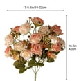 thumbnail image 3 of JeashCHAT Artificial Roses Peonies Daisies Flowers Rustic Silk Flowers Bouquet for Vase Centerpiece Table Wedding Party Home Decor, 3 of 9