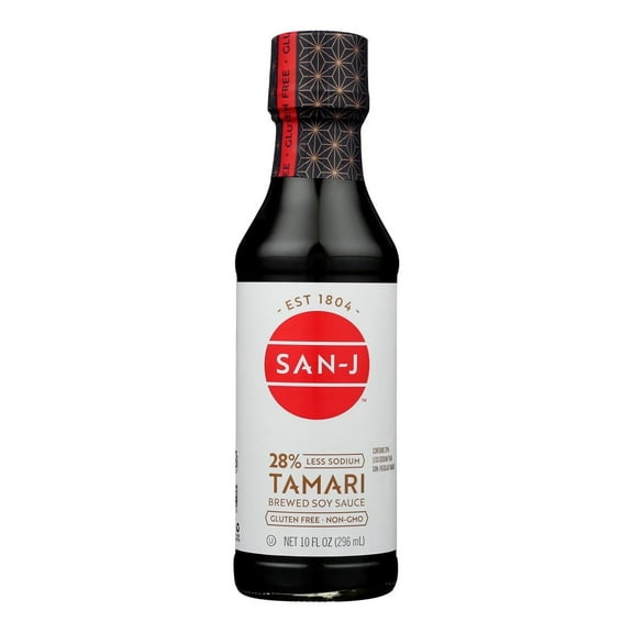 San J Reduced Sodium Tamari Soy Sauce 10 fl oz Pack of 2