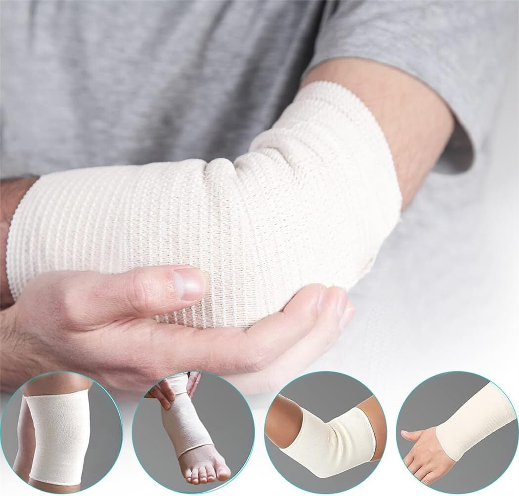 3 inch Cotton Stockinette Tubular Bandage 5.5 Yard Comfortable Arm Stockinette Tubing Reusable Elastic Bandage Sleeve for Ankles and Elbows,Arms, Legs