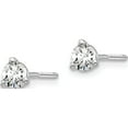 thumbnail image 2 of 14K White Gold Lab Grown Diamond 1/3Ctw Vs/Si, D E F, 3 Prg Screwbk Earrin Made In United States em1007s-033-wld, 2 of 5
