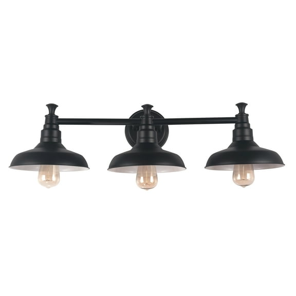 Design House  Kimball Vanity Light in Matte Black, 3-Light