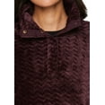 thumbnail image 3 of Avalanche Women's 1/4 Snap Up Textured Chevron Sherpa Pullover, 3 of 6