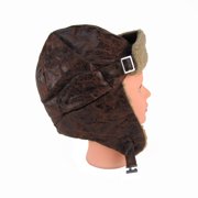 Aviator Helmet Wool Bomber Pilot Trooper Hat Warm Winter Cap
