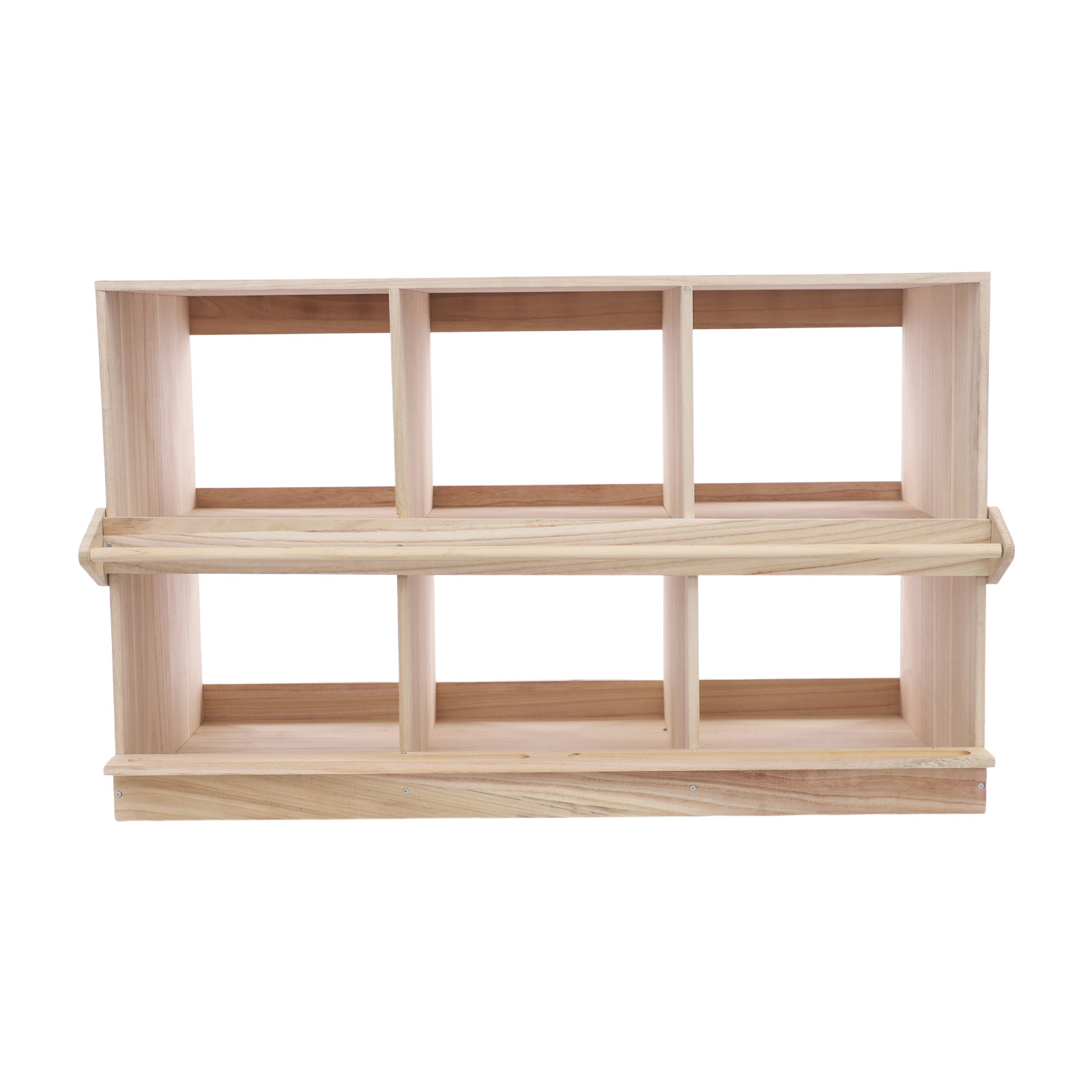 ToppiJoy 6 Compartment Chicken Nesting Box, Wooden Nesting Boxes for Chickens, Floorstanding Chicken Egg Laying Box for Backyard and Poultry Farms