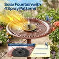 thumbnail image 6 of SPECSTAR Bird Bath, Polyresin Antique Outdoor Bronze Garden Birdbath and Solar Powered Round Pond Fountain Combo Set, 6 of 9
