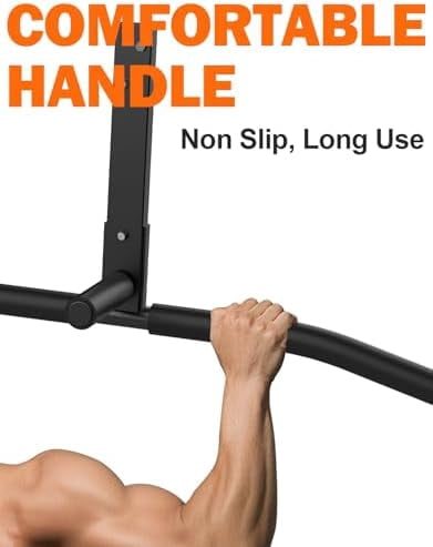 Joist Mount Pull Up Bar, Wall Chin Up Bar Ceiling Mount for Beams, Heavy Duty Steel Construction, Home Gym Equipment -Patent Pending Joist Mounted Fit for 8-9ft Beams