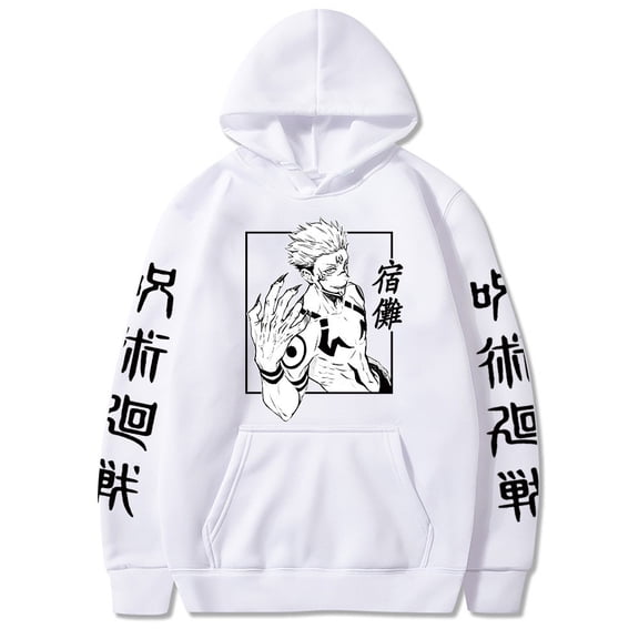 Jujutsu Kaisen Itadori Yuji print fashion plus fleece hooded hoodie