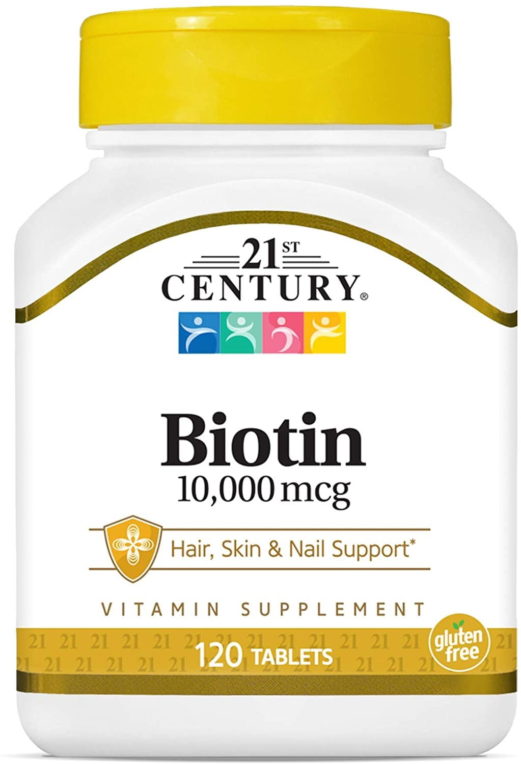 21st Century Ultra Potency Biotin 10,000mcg, B-Complex Vit, 120ct, 2-Pack