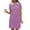 Purple, variant on LOVZFMLL Polo Dress for Women Summer Casual V Neck Short Sleeve Flowy Contrast Color Shift T-Shirt Dresses with Pockets Black A L