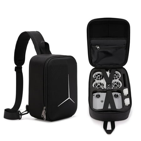 Backpack Carrying Case for DJI NEO Drone Portable Travel Storage Chest Bag Small Shoulder Case EVA Hard Anti-pressure Protective Cover Shell Housing Organizer 28.4x20.8x13.1cm