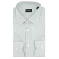 thumbnail image 1 of Zegna Men's Light Green Stripe Striped Dress Shirt - XL, 1 of 1