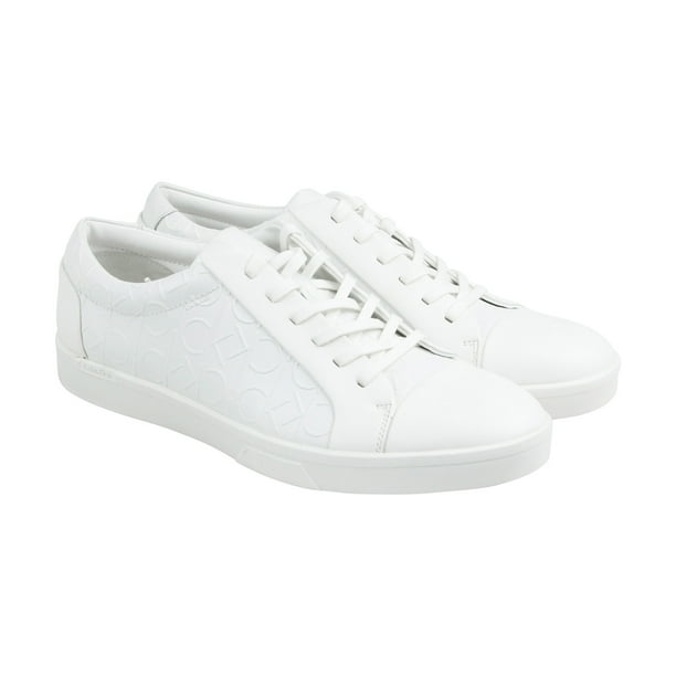 calvin klein white and silver trainers