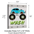 thumbnail image 5 of Big Dot of Happiness Smash and Crash - Monster Truck - Boy Kids Bathroom Rules Wall Art - 7.5 x 10 inches - Set of 3 Signs - Wash, Brush, Flush, 5 of 8